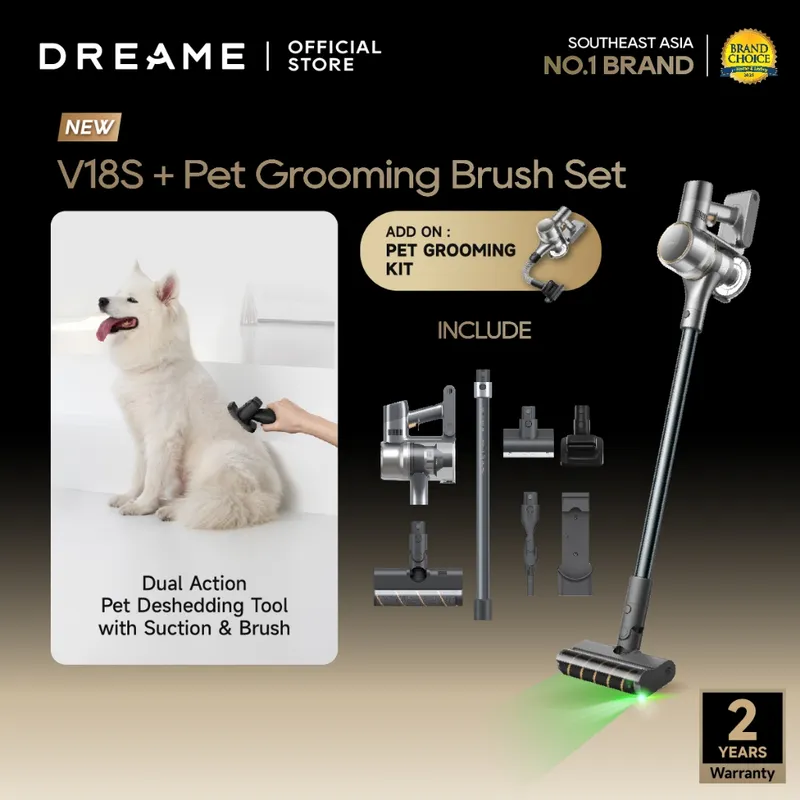 Dreame V18S Bundle Pet Deshedding tools Stick Vacuum