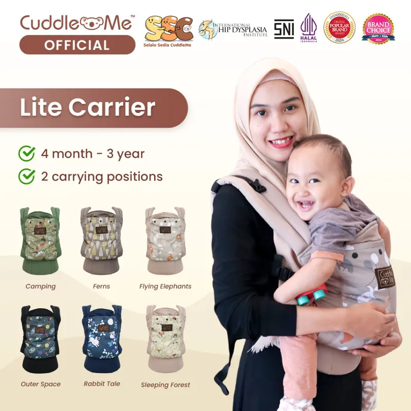 CuddleMe LITE CARRIER MOTIF Gendongan Bayi Depan Belakang SSC